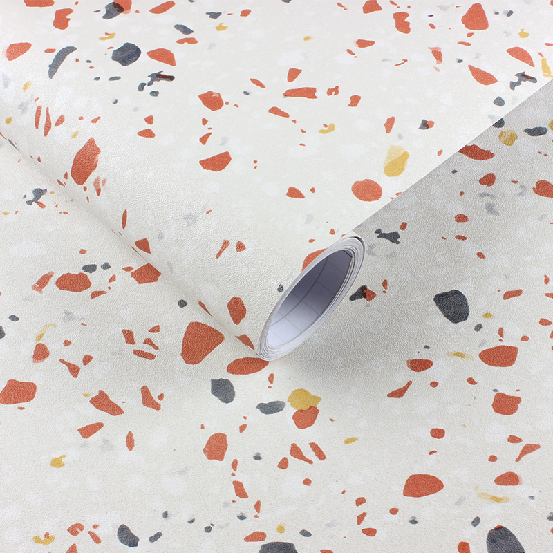 Bathroom bathroom waterproof and moisture-proof stickers terrazzo kitchen stove countertop renovation wallpaper self-adhesive oil-proof and high temperature resistance