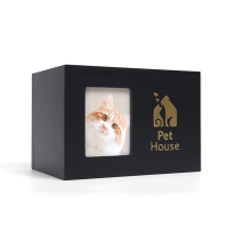 (Cozy Pattern) Kitty Dogs Mid-Pet Bone Ash Case Solid Wood Animal Dead Memorial Seal Send Photos