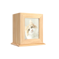 Pet Bone Ash Box Animal Death In Log section Remembrance of kitty Puppy solid wood content Custom lettering photos