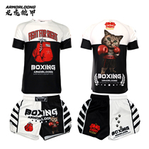 UFC Fight Boxing Match Sports Suit Short Sleeve T-Shirt Speed Dry Gogue Child Thai Boxing Suit Teenagers Custom MMA