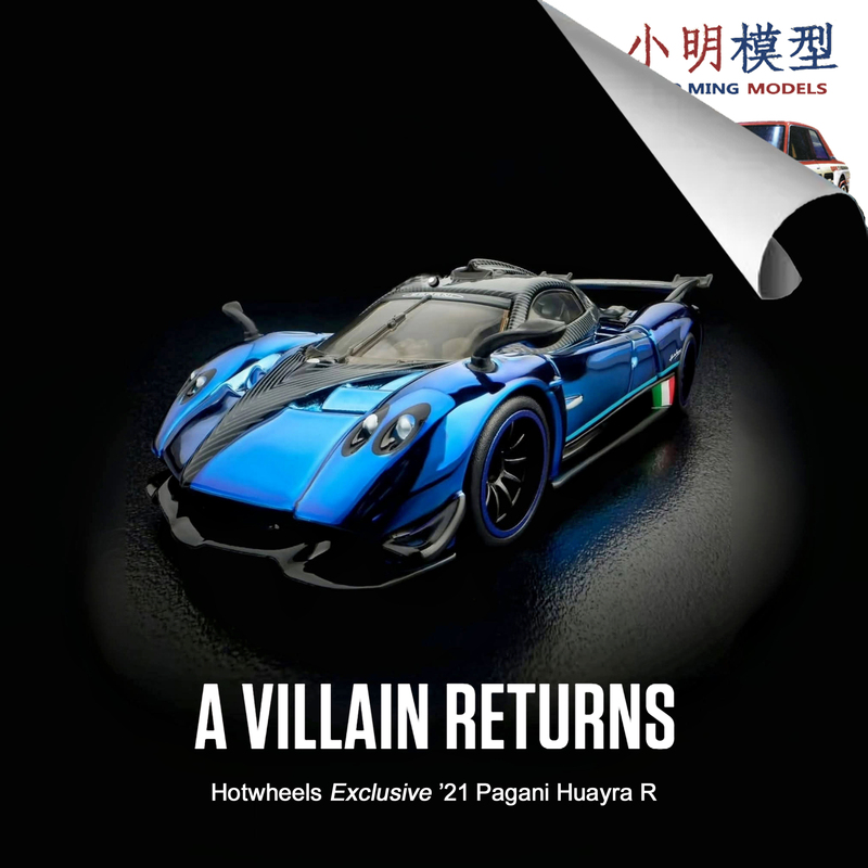 Hot Wheels Rlc 1/64 21 Pagani Huayra R Blue Crystal Coffin Openable