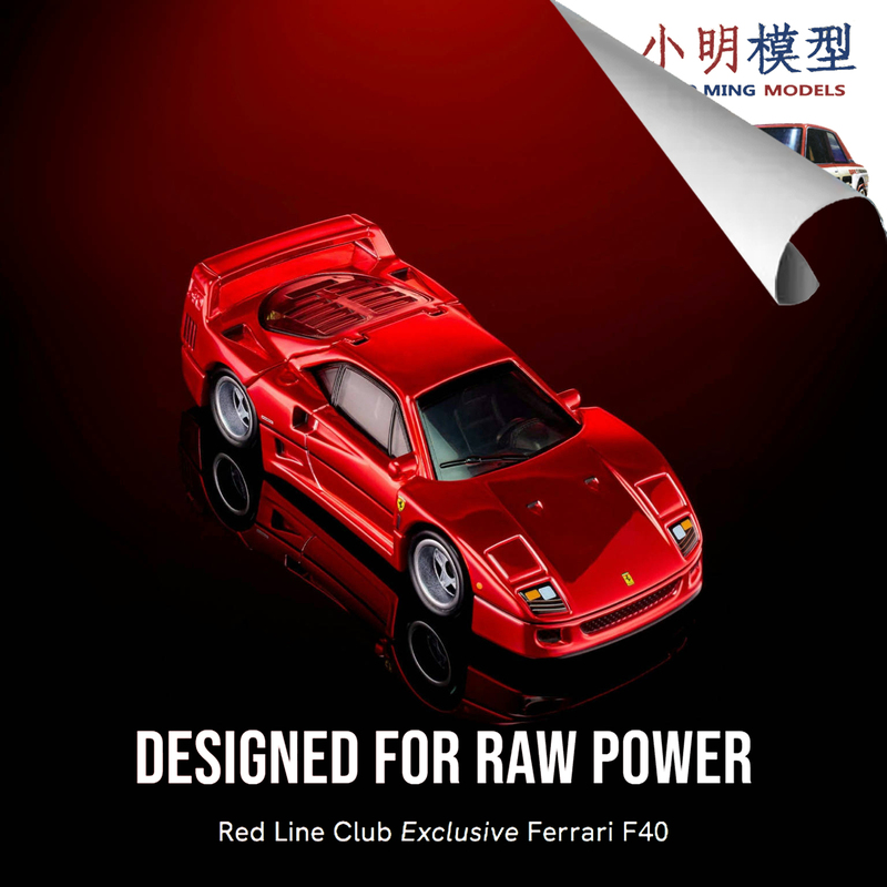 Hot Wheels Rlc 1/64 Ferrari F40 Front and Rear Opening Doors, Electroplated Red, Red Ferrari Hot Wheels Rlc 1/64 Ferrari F40 Front and Rear Opening Doors, Electroplated Red, Red Ferrari