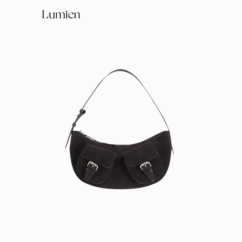 Lumien Retro Hobo Bag First Layer Cow Suede Crossbody Bag Lw6P202