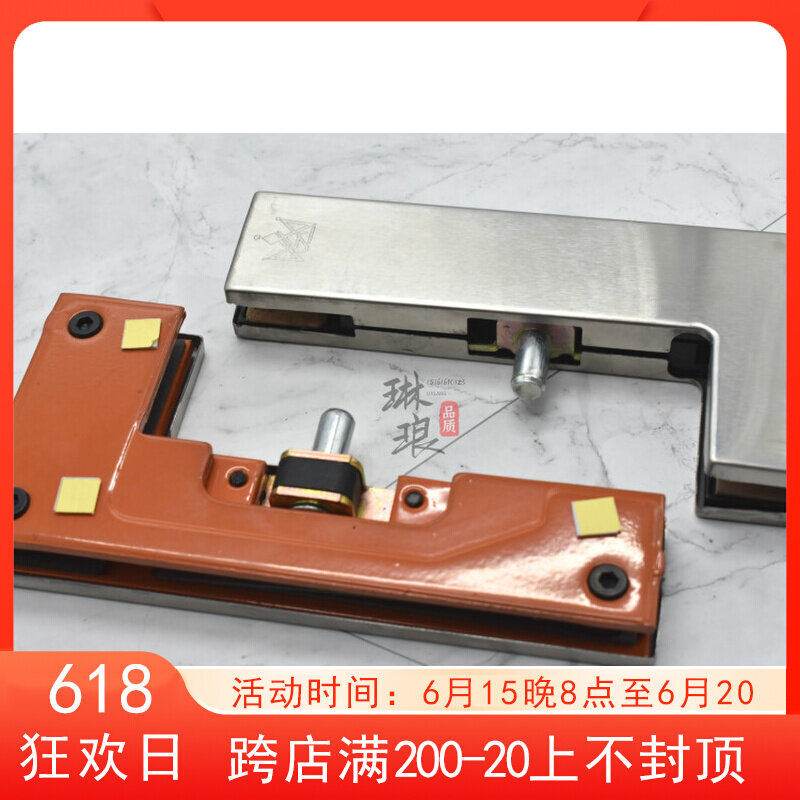 glass door clip ground spring glass door curved clip no frame glass ramen seven-word clip up and down curly top door clip