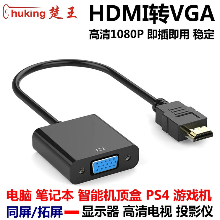 HD HDMI to VGA Converter with Audio Laptop Projector Set-top Box VJA Monitor TV