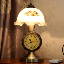 European antique bedroom bedside lamp American nostalgic Chinese style living room lamp dimmable luxury clock table lamp