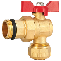 Special aluminum-plastic pipe free joint angle valve for water distributor 1620 2025 outer teeth free joint angle valve inner teeth