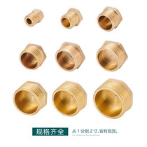 Battle Valve Brass Outer Wire Plug Copper Pipe Water Pipe Thread Plug Pipe Cap Joint Pipe Fitting 1 to 2