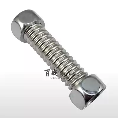 6 points stainless steel bellows 6 points water heater hot and cold water inlet pipe explosion-proof metal hose 5cm hundred battle valve