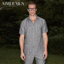 Aimer men adore Mr. Flax Grudge Short Sleeve Shirt NS81A951