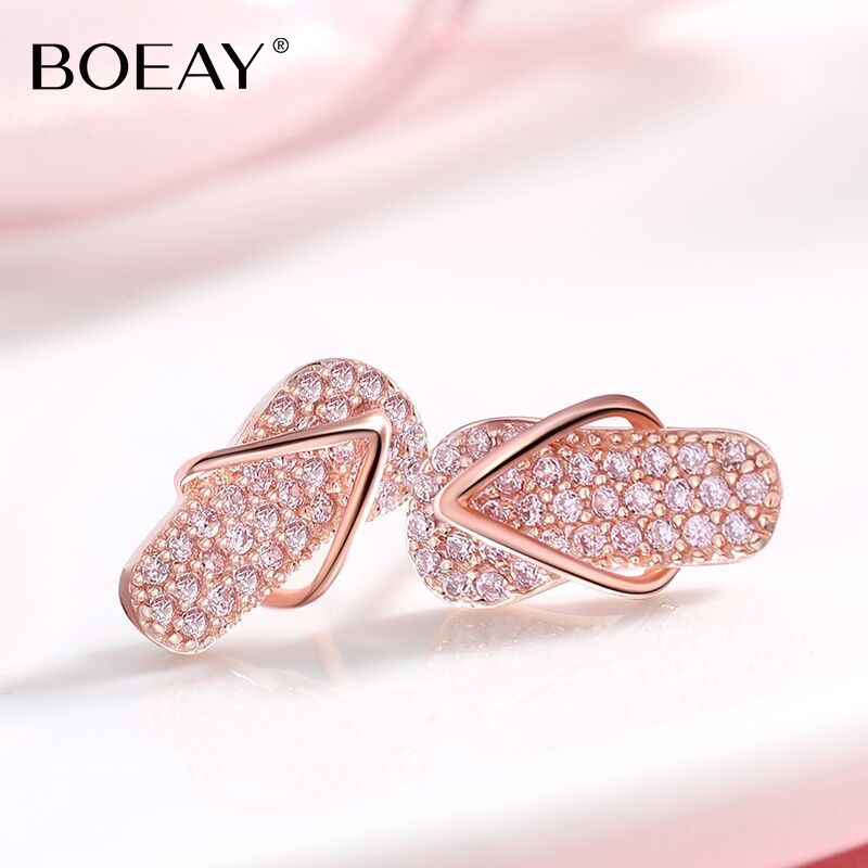 Trendy new flip-flops ear needles girls playful and funny s925 sterling silver earrings niche design simple earrings