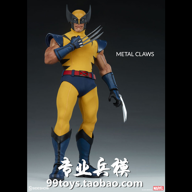 Sideshow 100438 1 6 Comic style Golden Steel Wolf Movable doll set