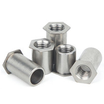 SOS-3 5M4*4-20 stainless steel through hole press riveting stud hexagonal rivet sheet metal chassis press riveting stud