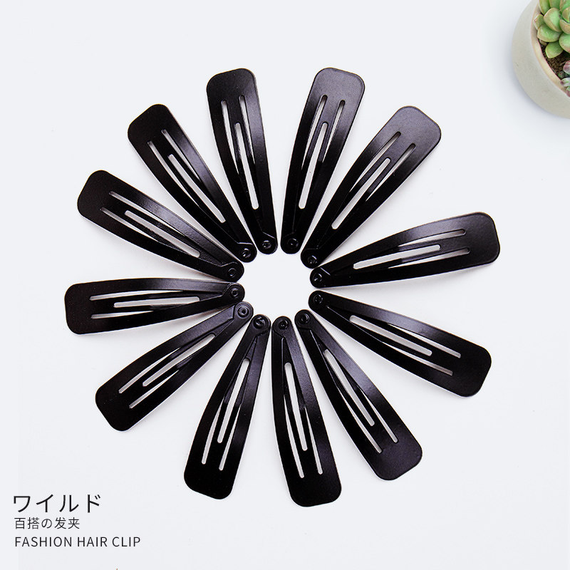 Net red headwear Broken Hair Clip Girl's hair clip BB clip minimalist black lipped with a clip edge clip Adult clip