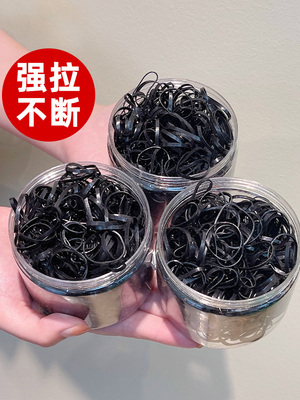 taobao agent Disposable black elastic hair rope, children's hair accessory, no hair damage