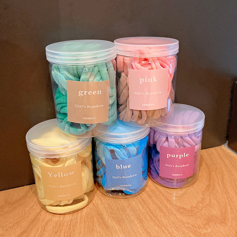 Korean head rope ins lovely girl web celebrity small rubber band tie hair rope leather cover contracted headdress Sen fastens hair circle