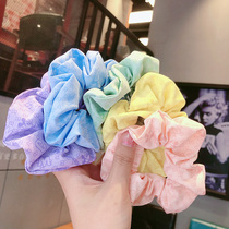 Spring color girl heart Hairband tie hair rope sweet Joker fabric headrope Net red ins headdress large intestine Hairband