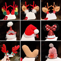 Christmas Antler decoration Childrens Elk hair card network red hair decoration Girls hat hairpin Adult side top clip headdress