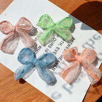 Hipster bow hairclip tie hairclip accessories do not hurt hair headwear back head hairclip girl side clip