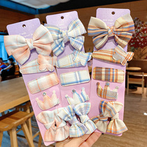 jk check duckbill hairclip does not hurt hair headwear tie head Hairband hair accessories top clip side clip girl head rope head accessories