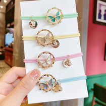 Han Feng hair accessories hair rope tie head leather band women do not hurt hair headwear diamond butterfly head rope net red ins can be made bracelet