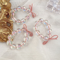 Dream Mermaid Ji color tie hair rope does not hurt hair leather band female Hairband fashion headdress ins Wind head rope hair accessories