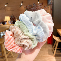 French check large intestine Hairband do not hurt hair tie head Hairband female headwear hair accessories simple velvet Hairband fat intestine hair rope