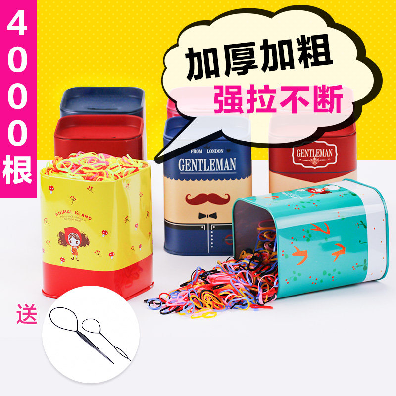 innet red baby disposable oak rubber hair rope hair ring Korean hair ring black children adult zhair hair headwear