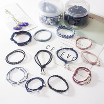 Tie hair Rubber band leather sleeve Hair ring head rope Korean simple cute small fresh forest female department ponytail headdress wild