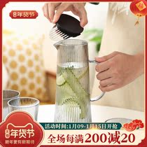 Water Cup summer cup large capacity cold kettle high color value Net Red household light luxury high temperature resistant glass water cup set