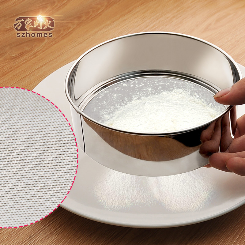 Sieve Flour Screen filter Screen ultra-fine stainless steel flour screen baking handheld 60 mesh screen flour griddle