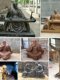 ຮູບປັ້ນ Fiberglass custom cast imitation copper figure sculpture campus culture relief cartoon animation ornament statue customization