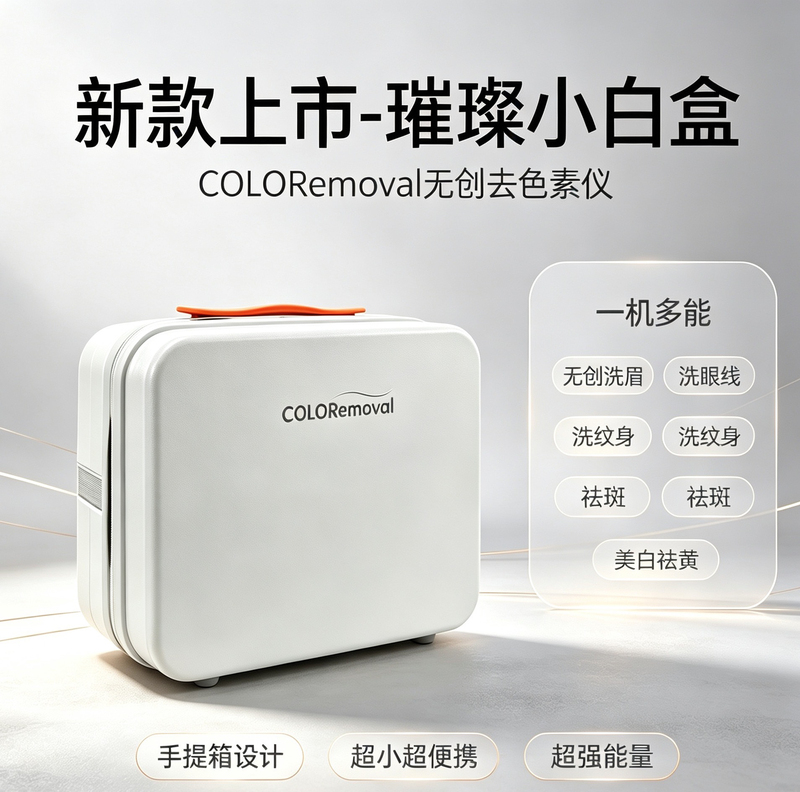 Portable Non-Invasive Eyebrow Washing Machine, Eyeliner Tattoo Removal, High-Power Water-Free Freckle Removal Device, Black Face Doll Beauty Salon