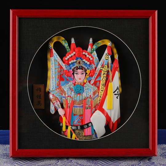 Chinese style Peking Opera facial makeup ornaments clay sculpture crafts