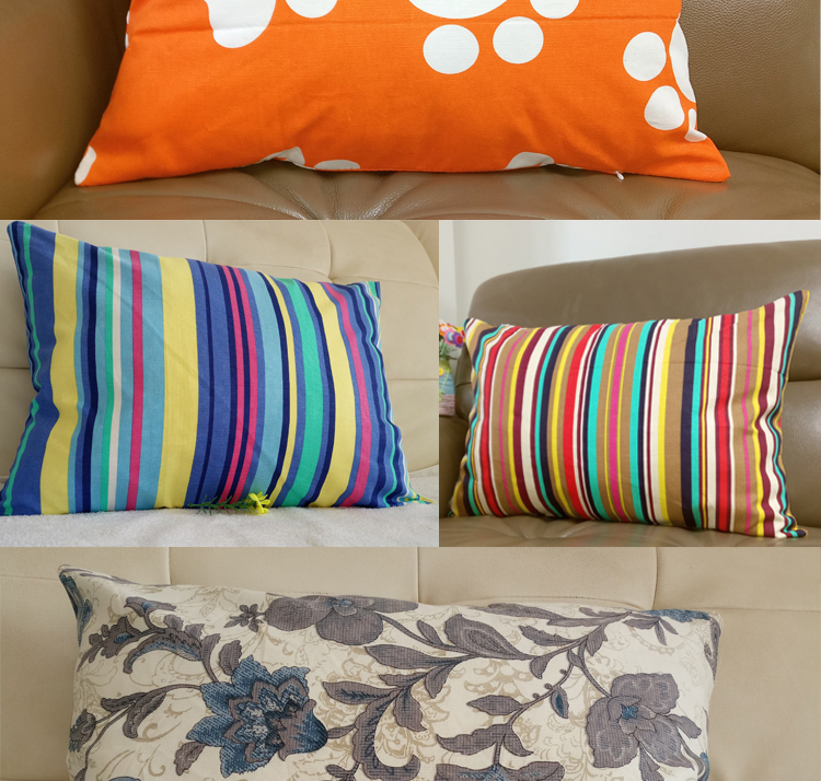 Sofa hình chữ nhật ôm gối không có lõi đệm cũ vải thô tựa lưng dải gối bông eo gối vải tùy chỉnh gối tựa lưng cao su non