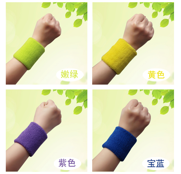 Khăn bông thể thao đeo tay bóng rổ cầu lông bóng chuyền bảo vệ cổ tay bảo vệ cổ tay nam và nữ mồ hôi logo tùy chỉnh - Dụng cụ thể thao băng đeo đầu gối