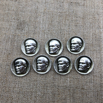 A14114 Soviet CCCP Lenin Head Commemorative Badge Aluminum Silver Russian Red Flag Medal Random 1 piece