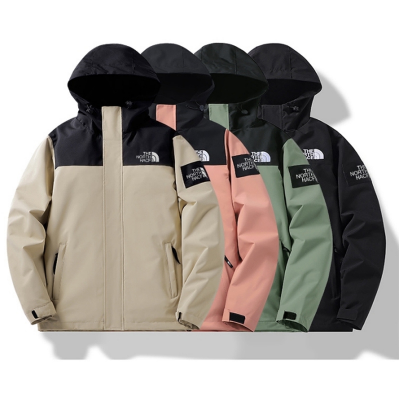 North Face Black Label Embroidered Jacket for Men and Women, Sports Outdoor Waterproof Thin Mountaineering Jacket, Casual Jacket