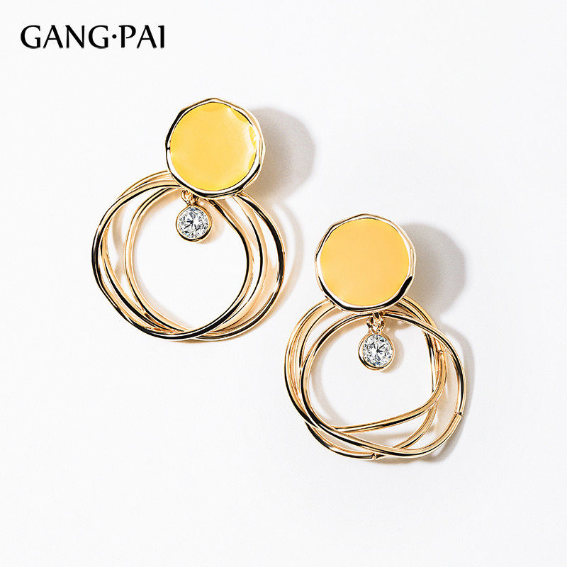 Silver Needle Circle Fashion Earrings Korea Temperament Net Red Earrings 2021 New Tide Superior Earrings Personality 100 hitch