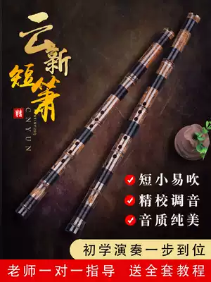 Professional performance flute section Dongxiao Xiao bamboo short Xiao musical instrument short beginner beginner Zizhu G tune eight holes six holes