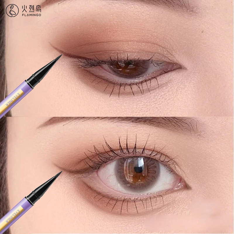 Flaminolar eye line liquid pen glue pen waterproof and persistent not easy to dye extremely thin and soft head new hand beginner lady-Taobao