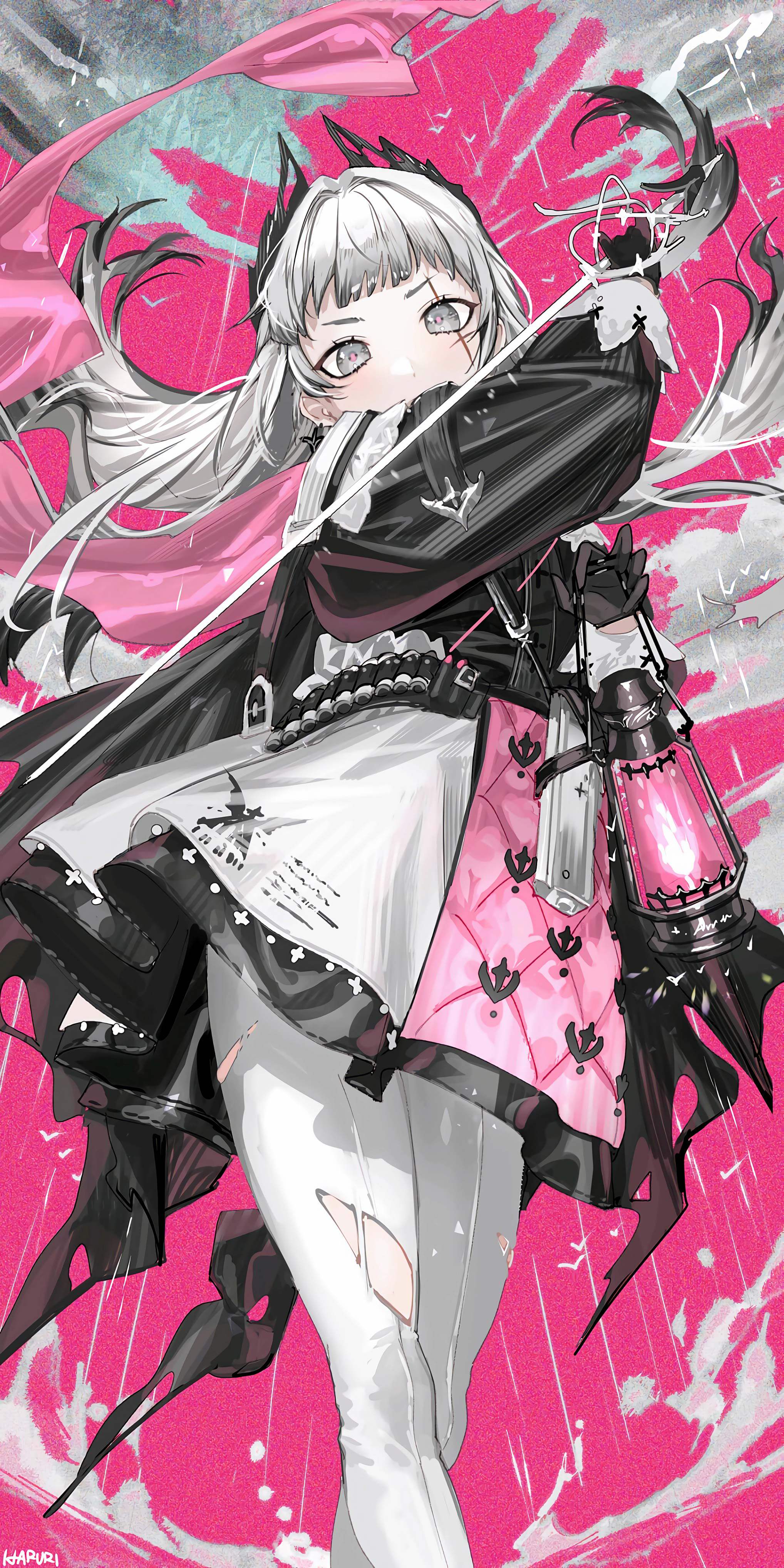 明日方舟艾丽妮 4K 高清手机壁纸 持剑少女动漫插画