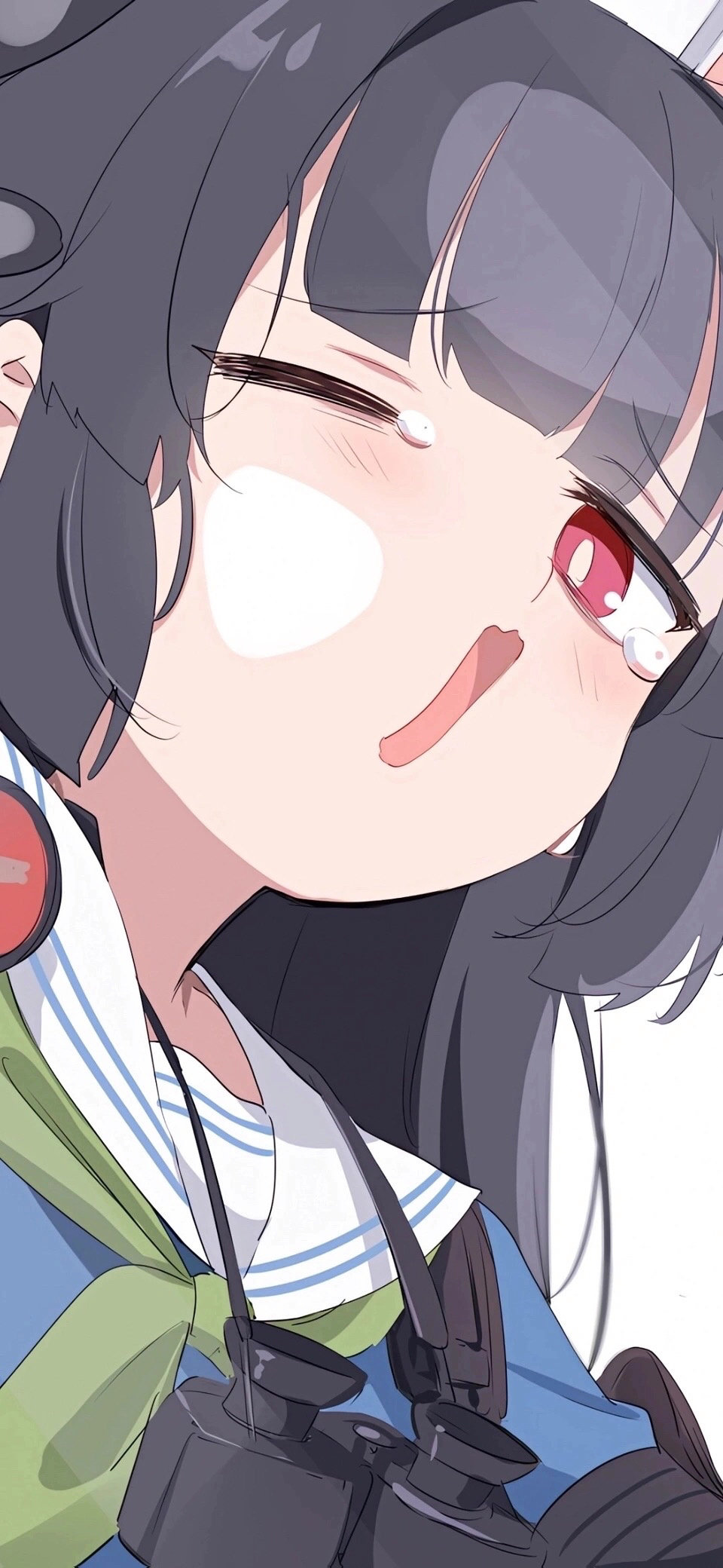 蔚蓝档案霞泽美游脸部特写 4K 高清无水印手机壁纸