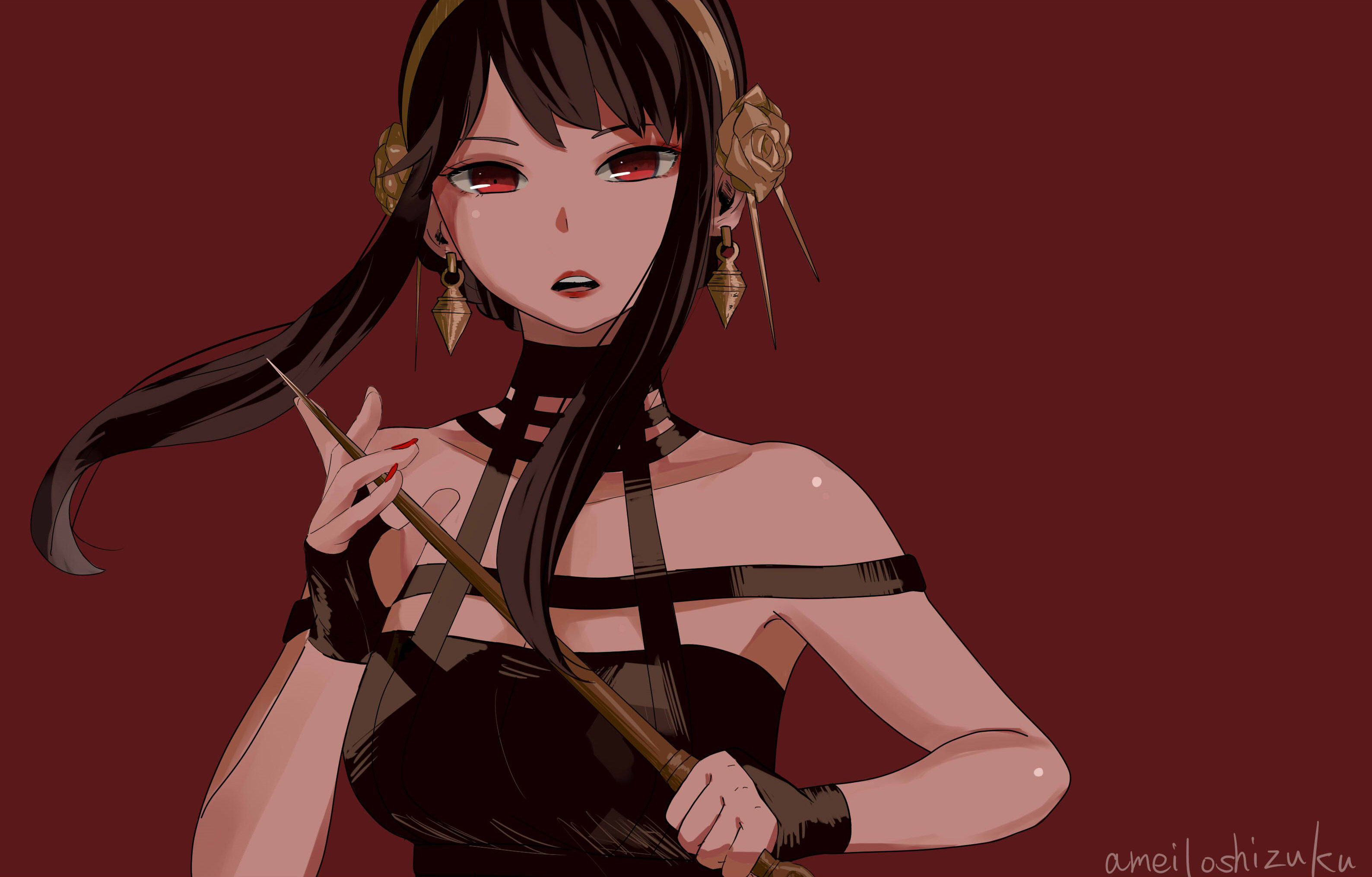 间谍过家家 Spy x Family 约尔福杰荆棘公主红底 4K 无水印动漫壁纸