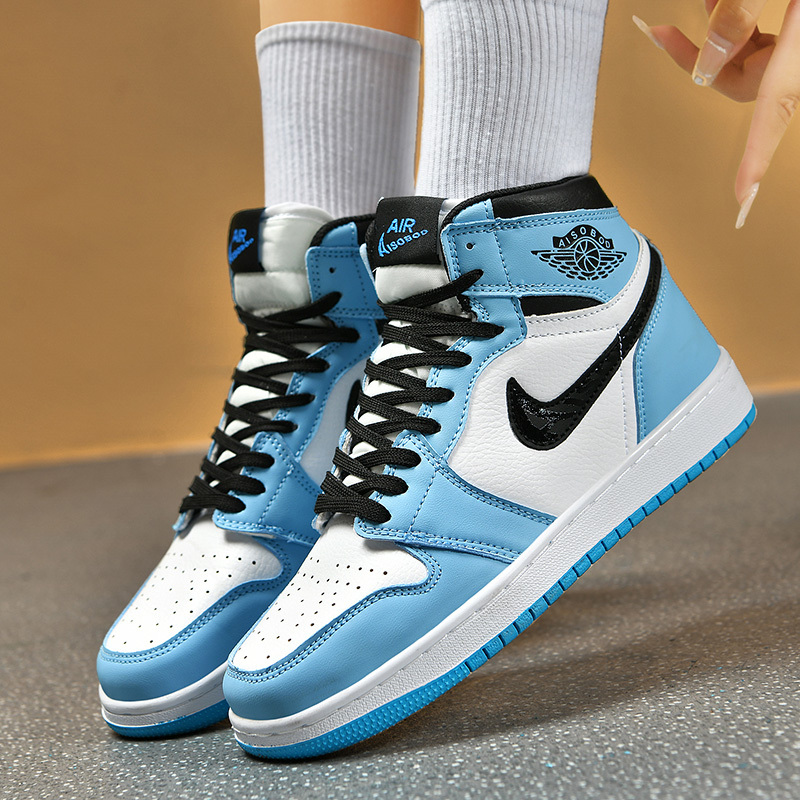 University Blue A.J High-Top Men's Shoes Putian Men's A.J1 Mid-Top Obsidian Blue Casual Sneakers Sports Women's Shoes