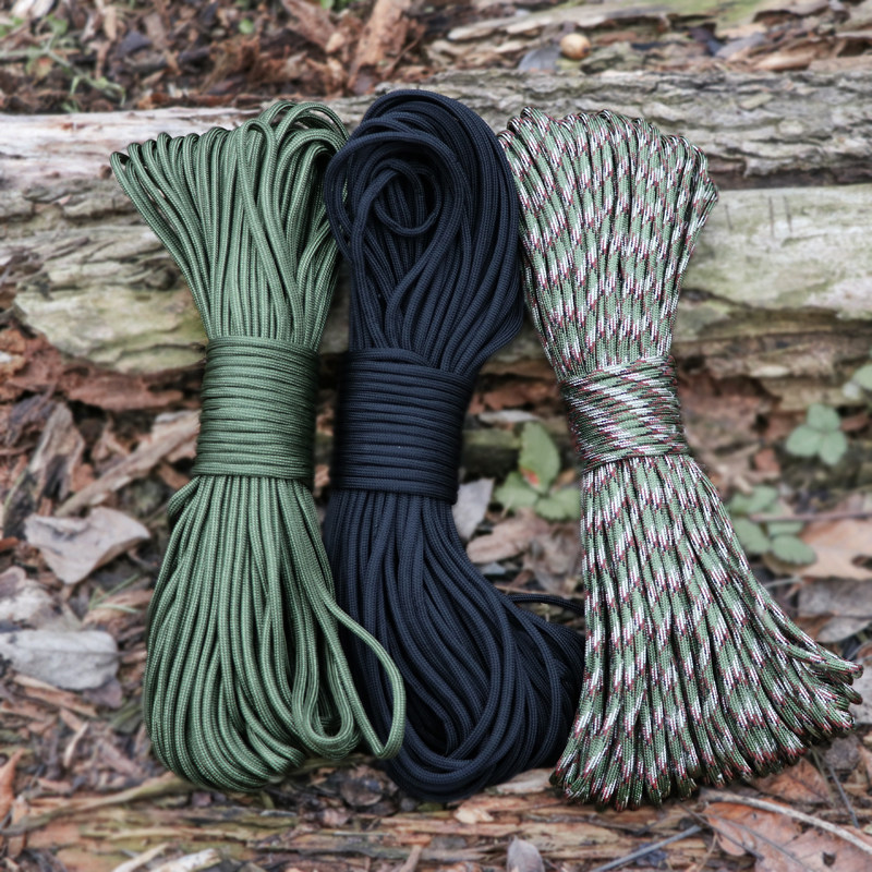 bushcraft outdoor camping 7 Core 31 m Umbrella Rope Tent Safe Escape Emergency Tying Pull Rope Traction Rope