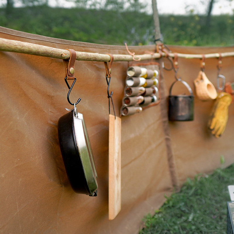 bushcraft outdoor camping multifunction pot bowl hooks detachable buckle fixed hanging buckle camping gear buckle