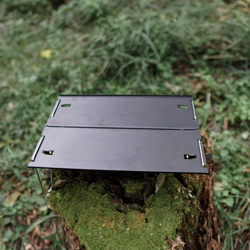 bushcraft outdoor camping aluminum alloy folding table mini picnic barbecue table light portable small coffee table