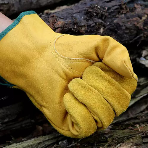 Дорожные кожаные нескользящие износостойкие перчатки, защита от ожогов