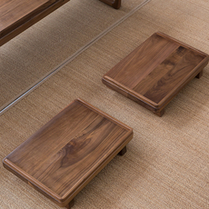 Стулья для татами 日式榻榻米矮凳黑胡桃实木拜佛禅修盘腿凳子老榆木阳台小凳子坐地